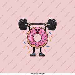 Funny Donut Pocket Mirror, Weightlifting Design, Foodie Gift, Gym Humor, Cute Compact Mirror, Novelty Mirror, Gift for Her - Tawshia