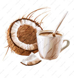 Coconut Coffee Mug, Tropical Drink Mug, Coffee Lover Gift, Unique Beverage Cup, Customizable Drinkware, Home Decor Mug, Kitchen Accessories - Tawshia