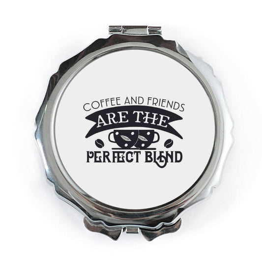 Coffee Friends Pocket Mirror, Perfect Blend Gift, Friendship Mirror, Coffee Lover Present, Best Friend Portable Mirror - Tawshia