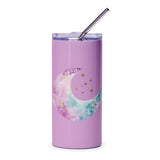 Pastel Moon Tumbler, Celestial Tumbler, Watercolor Moon, Starry Tumbler, Gift for Her, Cute Tumbler, Trendy Tumbler, Travel Mug, Gift - Tawshia