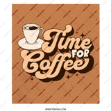 Time for Coffee Mug, Retro Coffee Cup, Coffee Lover Gift, Cafe Mug, Novelty Mug, Coffee Time Design, Retro Design Mug, Coffee Cup Design - Tawshia
