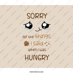 Hungry Apology Backpack, Funny Backpack, Foodie Gift, Cookie, Sorry Backpack, Gift for Him, Gift for Her, Unique Backpack, Trendy Backpack - Tawshia