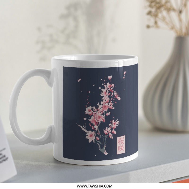 Cherry Blossom Art Design Ceramic Mug product type