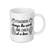 Teachers Change The World Mug, Teacher Appreciation Gift, Thank You Teacher Gift, School Mug, Education Mug, End of Year Gift Idea - Tawshia