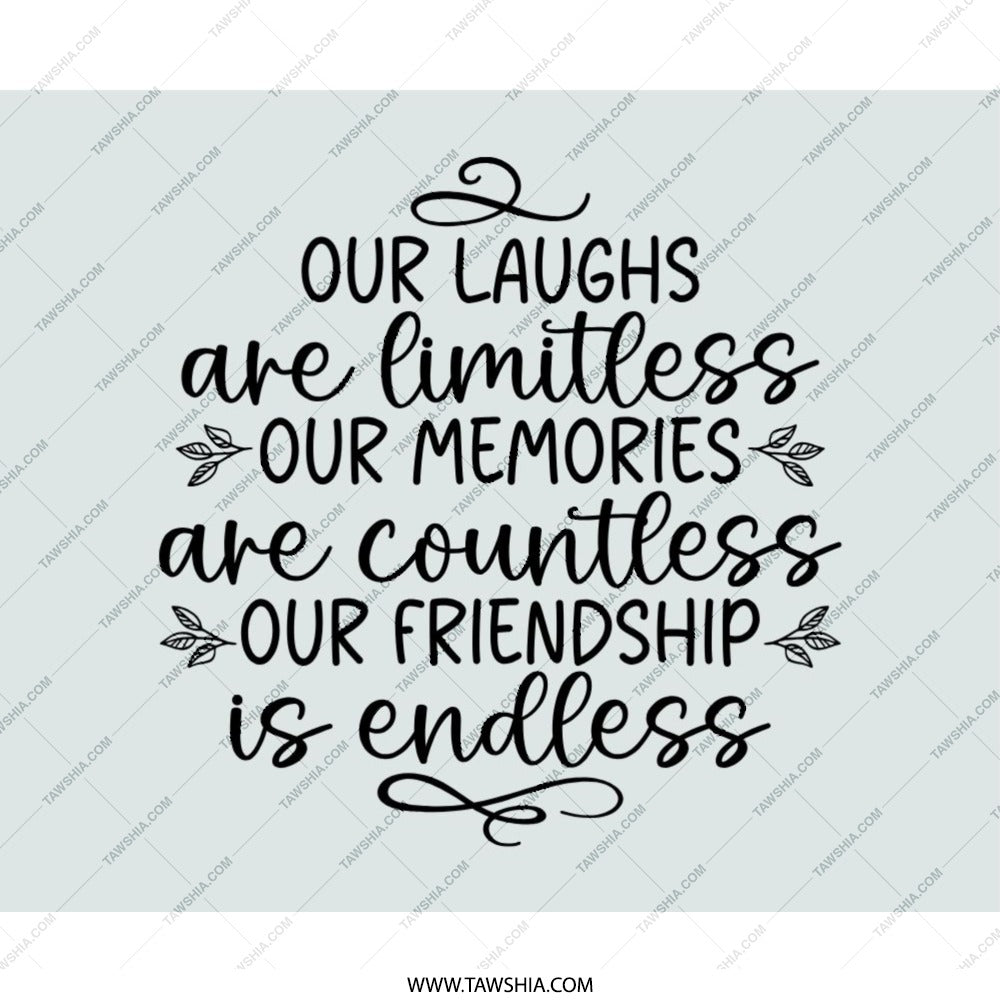 Endless Friendship Mouse Pad, Limitless Laughs, Countless Memories, Best Friend Gift, Office Decor, Friendship Quote, Desk Accessory - Tawshia