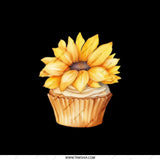 Sunflower Cupcake Pocket Mirror, Floral Compact Mirror, Cute Cake Pocket Mirror, Makeup Mirror, Unique Gifts for Her, Pocket Mirrors - Tawshia