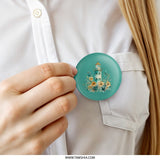 Floral Lighthouse Pinback Button, Coastal Decor Button, Beach Lover Gift, Nautical Button, Decorative Badge, Unique Buttons, Badge - Tawshia