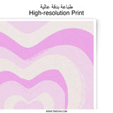 Pink Heart Photographic Print, Trendy Aesthetic Art, Love Home Decor, Modern Wall Art, Cute Room Decor, Gift Idea - Tawshia
