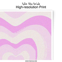 Pink Heart Photographic Print, Trendy Aesthetic Art, Love Home Decor, Modern Wall Art, Cute Room Decor, Gift Idea - Tawshia