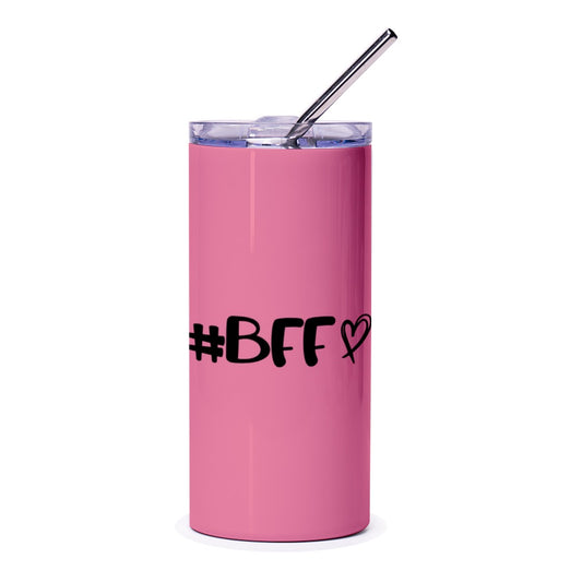 BFF Tumbler, Best Friend Ever Gift, Friendship Tumbler, Gift for Bestie, Personalized Tumbler, Pink Tumbler, Custom Tumbler, Funny Tumbler - Tawshia