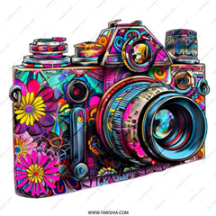 Floral Camera Mug, Photographer Gift, Colorful Camera, Retro Camera Mug, Gift for Photographers, Photography Lover, Unique Camera Mug - Tawshia