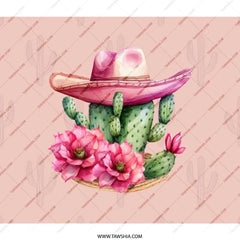 Cactus Flowers BackPack, Pink Sombrero, Desert Style, Unique BackPack, Trending Gift, School BackPack, Travel Bag, Trendy Design - Tawshia