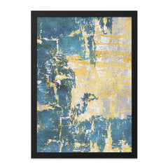 Abstract Wall Art Print, Blue and Gold Artwork, Modern Home Decor, Contemporary Wall Hanging, Unique Gift Idea - Tawshia