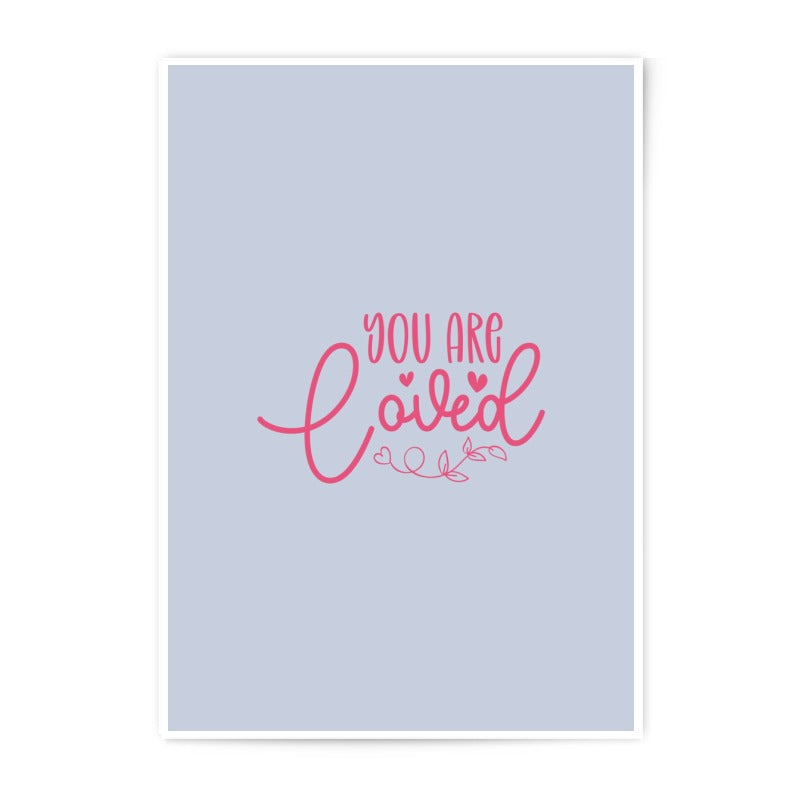 You Are Loved Photographic Print, Heart Decor, Positive Affirmation, Nursery Decor, Wall Art Prints, Inspirational Prints - Tawshia