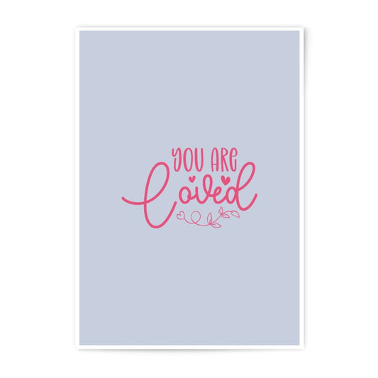 You Are Loved Photographic Print, Heart Decor, Positive Affirmation, Nursery Decor, Wall Art Prints, Inspirational Prints - Tawshia