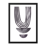 Minimalist Wall Art, Geometric Print, Abstract Shapes, Home Decor, Modern Art, Arches, Half Circles, Black and White - Tawshia