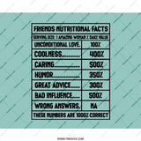 Friends Nutritional Facts Mouse Pad, Funny Friend Gift, Best Friend Mousepad, Office Desk Decor, Unique Desk Accessory, Gift For Her - Tawshia
