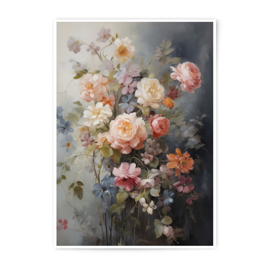 Floral Photographic Prints, Rose Bouquet Wall Art, Botanical Decor, Vintage Flower Print, Home Decor, Fine Art Photography, Gift Idea - Tawshia