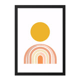 Boho Sun and Rainbow Wall Art, Minimalist Art Print, Nursery Decor, Modern Art Poster, Kids Room Wall Decor, Playroom Wall Decor - Tawshia