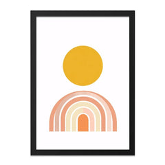 Boho Sun and Rainbow Wall Art, Minimalist Art Print, Nursery Decor, Modern Art Poster, Kids Room Wall Decor, Playroom Wall Decor - Tawshia