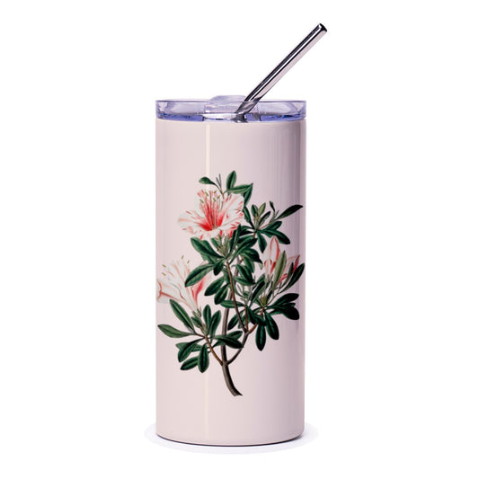 Floral Tumbler, Azalea Flower Tumbler, Botanical Tumbler, Garden Lover Gift, Flower Girl Gift, Floral Gifts, Gift for Her, Flower Decor - Tawshia