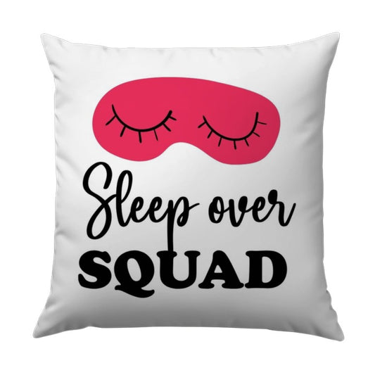 Sleepover Squad Pillow, Fun Decorative Pillow, Friendship Gift Idea, Cute Sleep Mask Design, Party Pillow, Best Friends Pillow - Tawshia