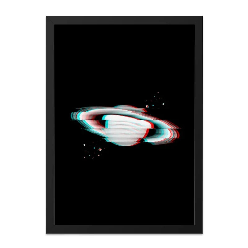 Glitch Saturn Wall Art, Celestial Print, Unique Space Art, Modern Wall Decor, Minimalist Home Decor, Astronomy Gift, Saturn Lover Gift - Tawshia