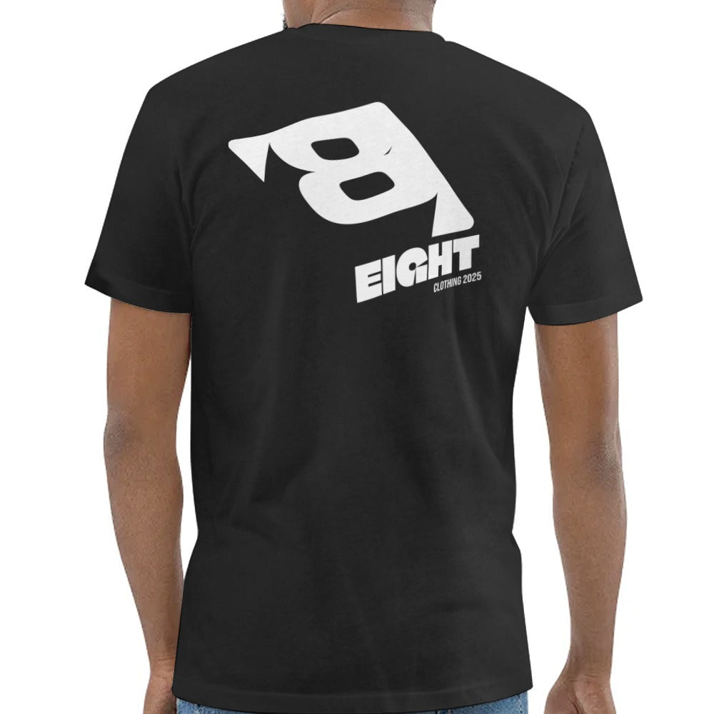 Bold Black Eight Graphic Design T-Shirt product type