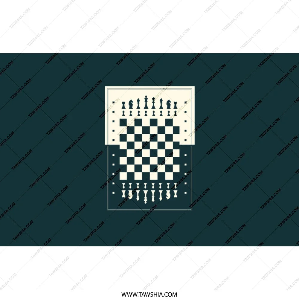 Elegant Blue and White Themed Chessboard product type
