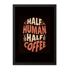 Half Human Half Coffee Wall Art, Coffee Lover Gift, Funny Coffee Print, Unique Home Decor, Kitchen Art, Caffeine Addict Design - Tawshia