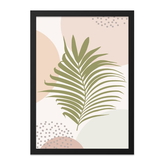 Boho Palm Leaf Wall Art, Abstract Botanical Print, Modern Minimalist Decor, Tropical Leaf Art, Neutral Color Print, Home Decor Wall Art - Tawshia
