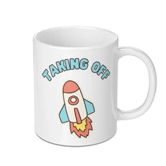 Taking Off Rocket Mug, Space Mug, Outer Space Gift, Space Lover Gift, Rocket Launch Mug, Cool Mug, Rocket Art, Coffee Mug, Tea Mug - Tawshia