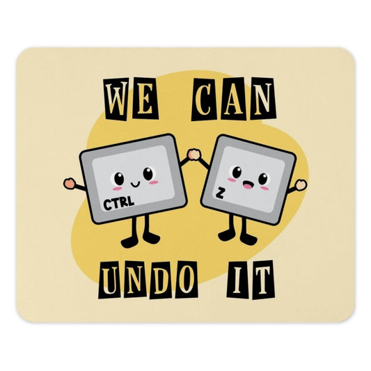 Ctrl Z Undo It Mouse Pad, Computer Keyboard Keys, Funny Geek Desk Decor, Tech Gift Idea, Cute Desk Accessories, Programmer Gift - Tawshia