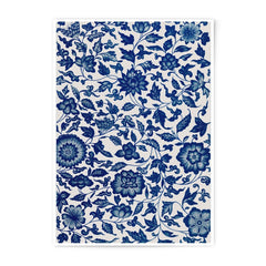 Blue Floral Photographic Print, Botanical Art Print, Elegant Wall Decor, Floral Pattern Art, Home Decor, Flower Photography - Tawshia
