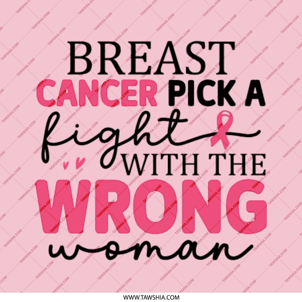 Breast Cancer Awareness Pinback, Pink Ribbon Support Pin, Survivor Gift, Pick a Fight, Inspirational Pin - Tawshia