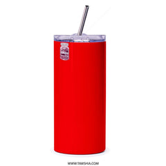 Vibrant Insulated Travel Mug with Straw Lid tumbler