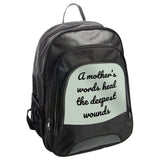 Mother's Healing Words Backpack, Inspirational Quote Backpack, Mom Gift Backpack, Comforting Message Backpack, Everyday Backpack - Tawshia