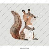 Cute Squirrel Backpack, Animal Backpack, Woodland Creature Backpack, Backpack for Kids, Stylish Backpack, Unique Back to School Backpack - Tawshia