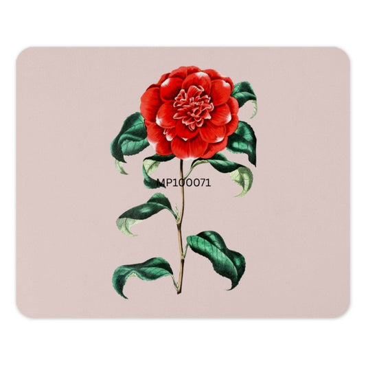 Red Camellia Mouse Pad, Floral Desk Decor, Botanical Mousepad, Flower Illustration, Vintage Office Gift, Elegant Computer Accessory - Tawshia