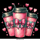 Pink Coffee Pinback Button, Cute Bows Coffee Cups, Coffee Lovers, Cafe Aesthetic, Kawaii Badge, Gift Idea, Unique Design - Tawshia