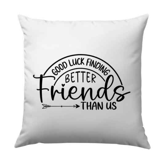 Funny Friend Gift Pillow, Sarcastic Best Friend Pillow, Gift for Friends, Friendship Quote Pillow, Unique Friend Present Idea - Tawshia