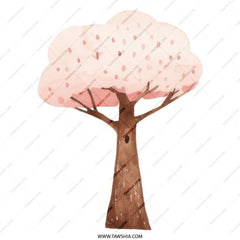 Pink Cherry Blossom Tote Bag, Watercolor Tree Design, Stylish Spring Bag, Unique Gift Idea, Everyday Shopping Bag, Floral Tote - Tawshia