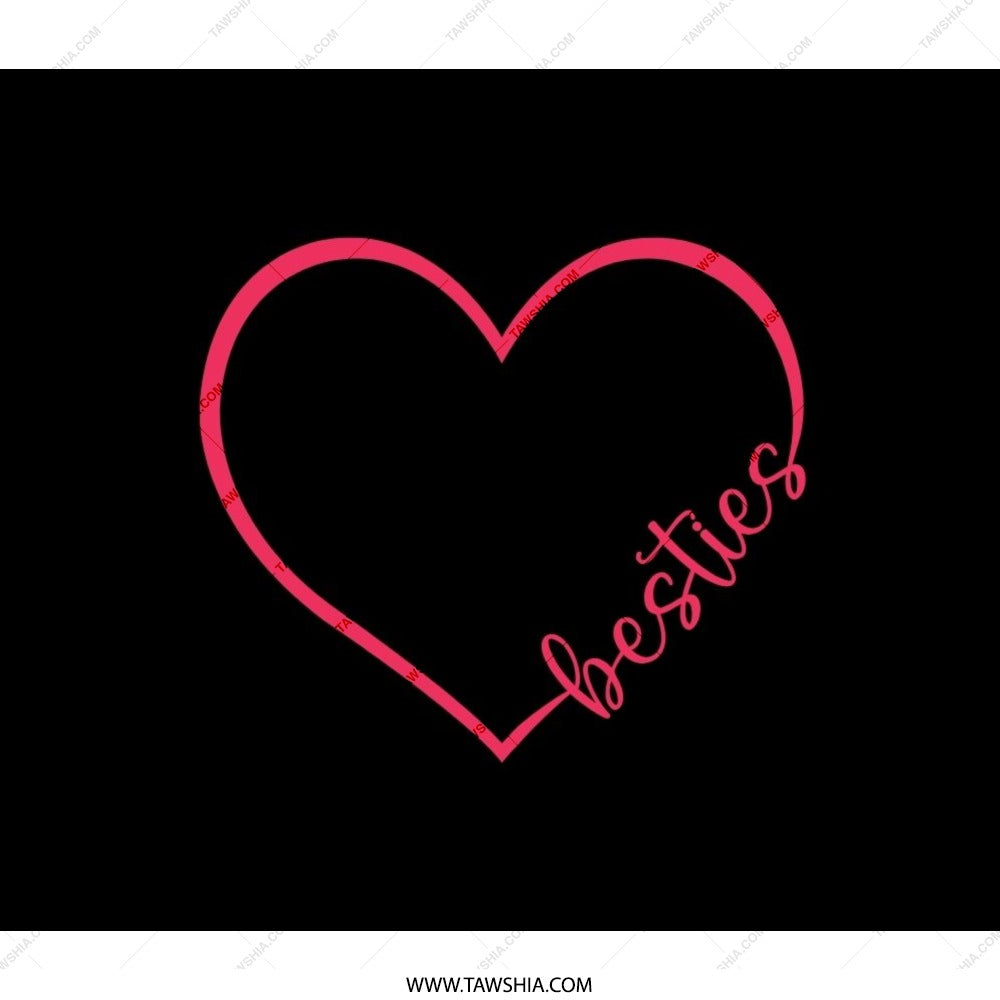 Besties Heart Backpack, Friend Backpack, BFF Backpack, Friendship Gift, Heart Backpack, Best Friend Gift, Gift for Best Friend - Tawshia