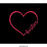 Besties Heart Backpack, Friend Backpack, BFF Backpack, Friendship Gift, Heart Backpack, Best Friend Gift, Gift for Best Friend - Tawshia
