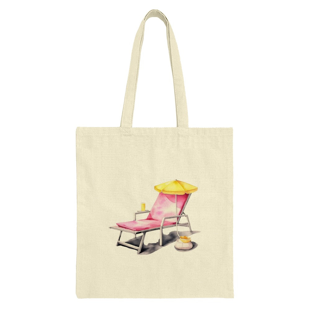 Beach Chair Tote Bag, Summer Tote, Vacation Vibes Tote, Tropical Getaway Tote, Beach Lover Gift, Everyday Tote Bag, Market Bag - Tawshia