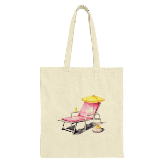 Beach Chair Tote Bag, Summer Tote, Vacation Vibes Tote, Tropical Getaway Tote, Beach Lover Gift, Everyday Tote Bag, Market Bag - Tawshia