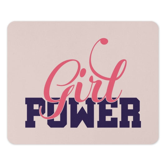 Girl Power Mouse Pad, Feminist Desk Decor, Motivational Office Gift, Women Empowerment, Computer Accessory, Pink and Navy, Chic Workspace - Tawshia