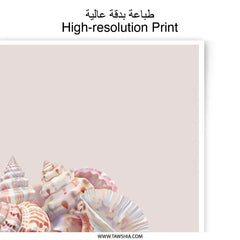 Seashells Photographic Print, Coastal Home Decor, Beach House Art, Ocean Inspired Wall Art, Seashell Art Print - Tawshia