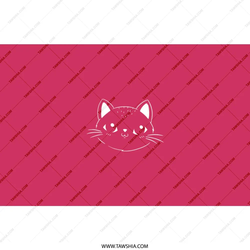 Cat Face Design on Bold Pink Background product
