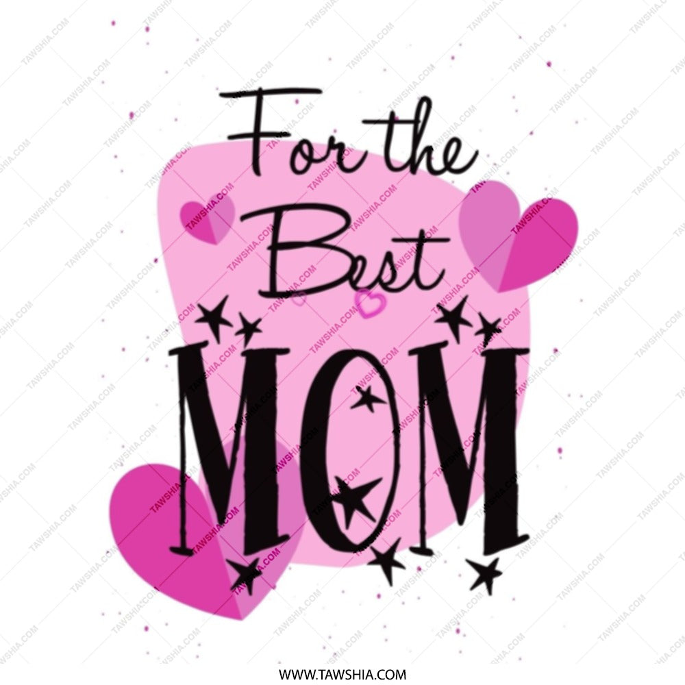 Best Mom Tote Bag, Mothers Day Gift, Heart Stars Design, Gift for Mom, Shopping Bag, Everyday Bag, Mom Appreciation, Cute Mom Tote - Tawshia